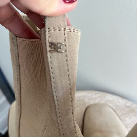 Sam Edelman Rollins Suede Boots With Side Stretch in Sesame Tan Sz 9 NWOB - Picture 9 of 9